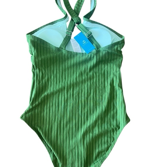 Cupshe Green Ribbed One Piece Swimsuit - Picture 6 of 7